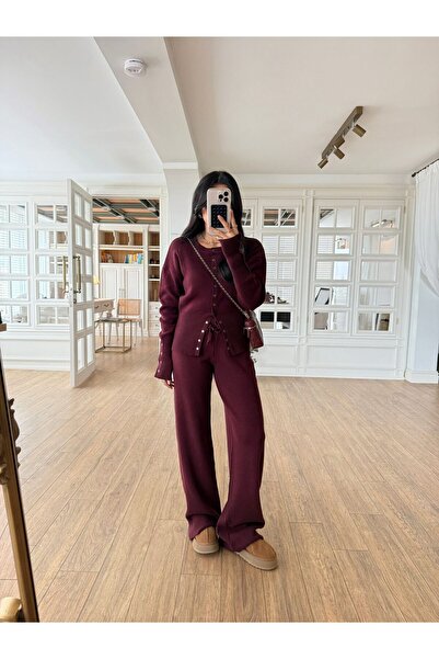 FMN Collection Women's Double Snap Closure Comfortable Ribbed Detailed Cardig...