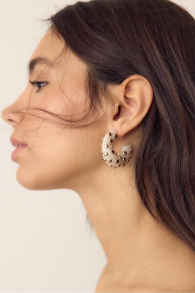 Stradivarius Çivili halka küpe