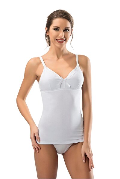 OBJE Kadın Beyaz Modal Emzirme Atleti