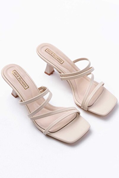 NiceDiffer Women's Sandals Slippers 7cm Heeled Casual Sandals