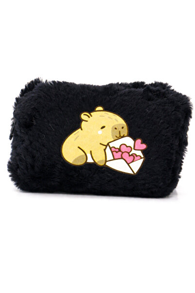 MakeWell Цветни детски портмонета с дизайн на капибара Плюшено детско портмон...