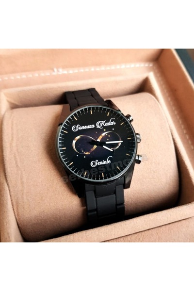 serbestmoda ساعة يد رجالية هدية للحبيب تحت عنوان إنفينيتي هدية عيد ميلاد الذك...