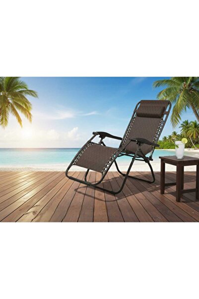 Ropi Anti-gravity folding recliner chair for indoor and outdoor use with cushion