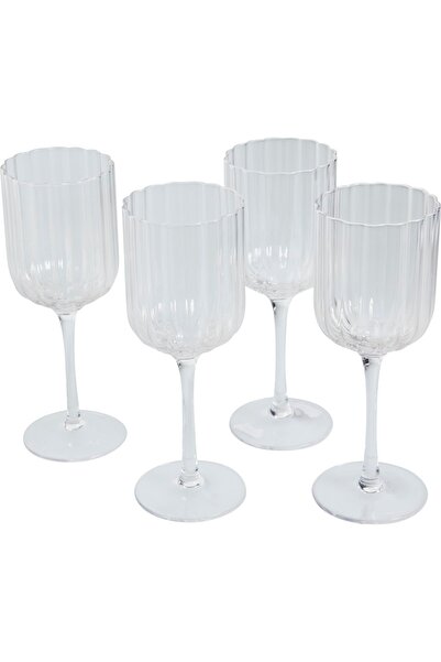 Carrefour Home Set of 4 Carrefour Home wine glasses, glass, 360 ml, Transparent