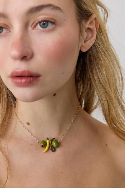 Stradivarius 2'li zeytin kolye seti