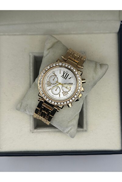 QUARTZ Roma Rakamlı Zirkon Taşlı Kadın Kol Saati Hediye Kutusunda