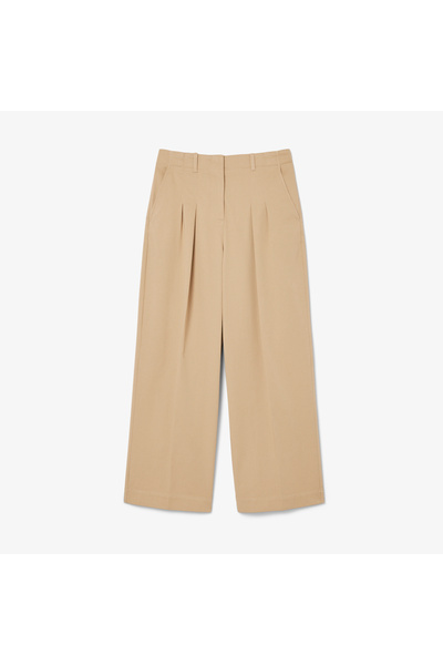 Lacoste بنطال تشينو واسع بقصة واسعة من قماش الجبردين المطاطي - HF0205-00-02S