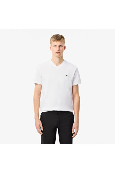 Lacoste V Neck Cotton T-shirt - TH5077-00-001