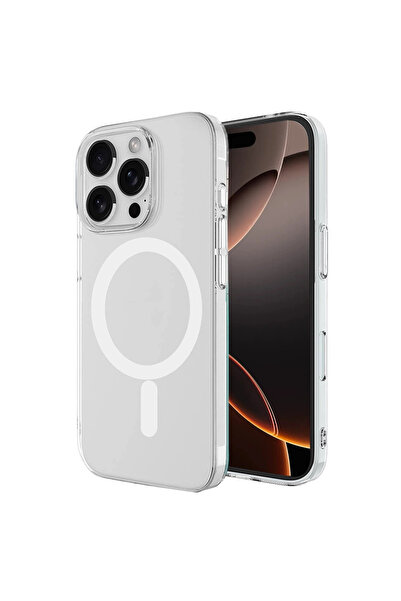 eco port حافظة آيفون 16 برو ماجنيتيك سيف سيليكون شفاف - شفاف