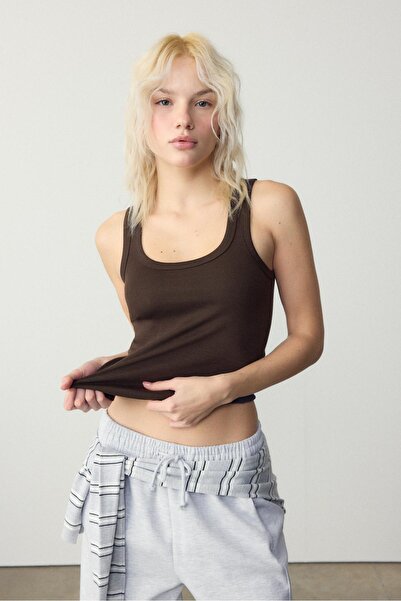 Stradivarius Fitilli çapraz askılı t-shirt