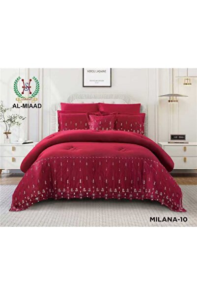 ALMIAAD Bridal double bed sheet set with lace, 7 pieces - Double bed comforte...