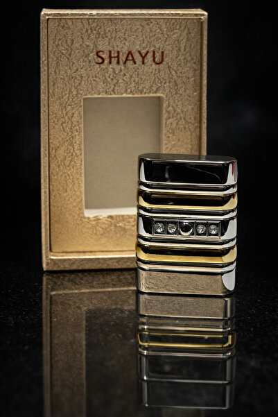 Shayu Özel Taş İşlemeli Premium Gazlı Pilli Çakmak Üst Düzey Kalite ve Zarif ...