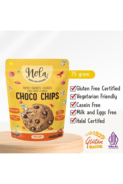 NOLA Mini Cookies with Chocolate Chips 75g - Gluten Free & Healthy