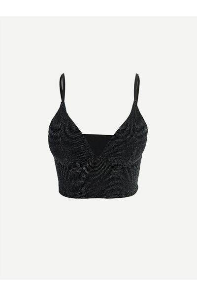 LC Waikiki Rmz Gi̇yi̇m Farkiyla Shiny Look Bralet Without Underwire and Padding