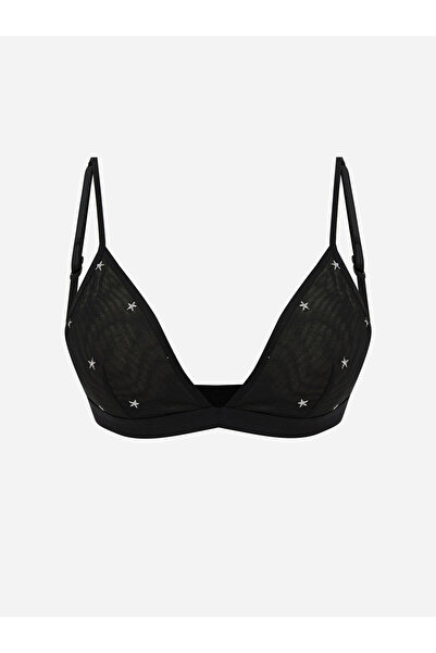 LC Waikiki Rmz Gi̇yi̇m Farkiyla Star Embroidered No Underwire Unpadded First Bra