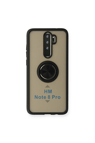 eco port غطاء حماية سيليكون لهاتف ريدمي نوت 8 برو من مونتريال مع حلقة - أسود