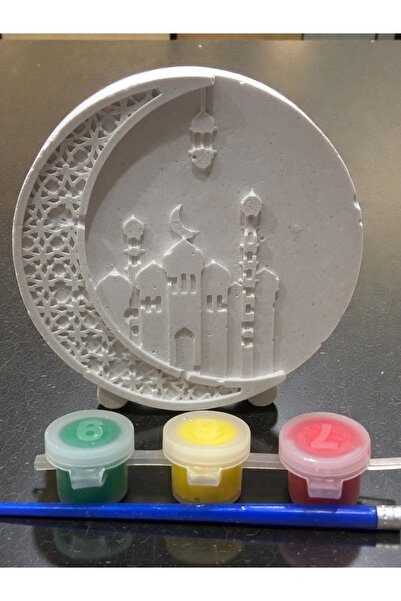 magnocandles Ramazan İslami temalı Taş Boyama Ayaklı Küre 10 cm çap