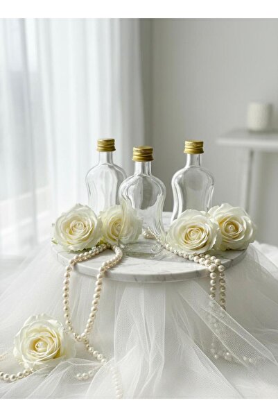 ÖZENTOPTANHEDİYELİK 50 cc cam metal kapaklı keman kolonya şişesi (kapak tıpa ...