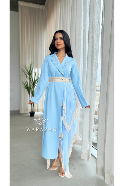 Warazan فستان براندي بيليسيه بالوان العيد