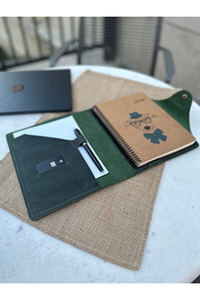 Genel Markalar El Yapımı Hakiki Deri A5 Defter Kılıfı ve Organizer Not Defter...