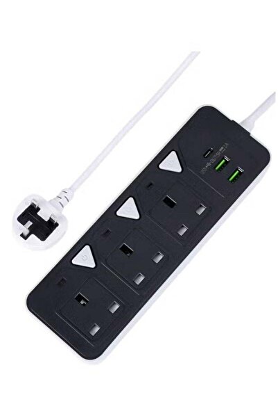 genernic كابل تمديد طاقة TRADAMIX 6 في 1 - محول طاقة بحد أقصى 2000 واط مع 3 م...