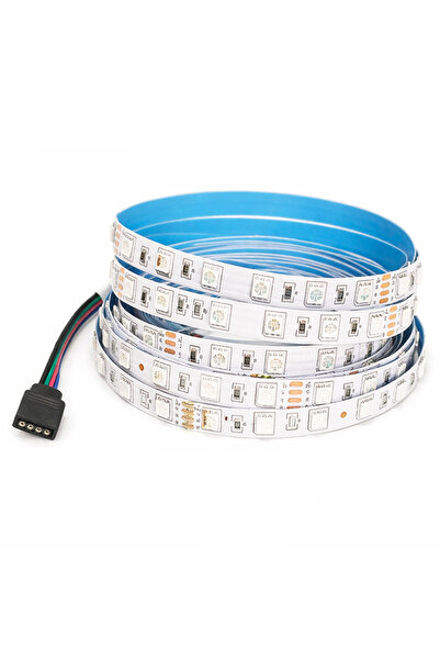 Ledarmy RGB LED Şerit Bant 5 Metre 12V 5050 SMD 60 LED/m IP20 İç Mekan Aydınl...