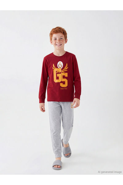 LC Waikiki RMZ GİYİM FARKİLY طقم بيجامة للأولاد مطبوع بتصميم مرخص