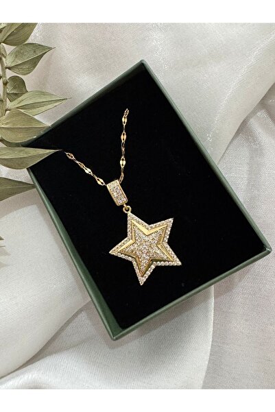 YILDIZ GOLD KARARMAZ ÇELİK KOLYE