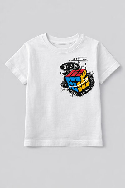 Tiny and Co 100% Cotton Unisex Math Dice Printed Kids T-Shirt