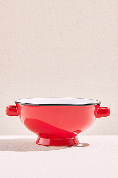 Paşabahçe Electrum Seramik Yuvarlak Servis Kasesi 15x7 Cm Kırmızı