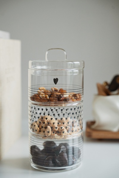 Dekorzdükkan Love 3 Layer Glass Jar