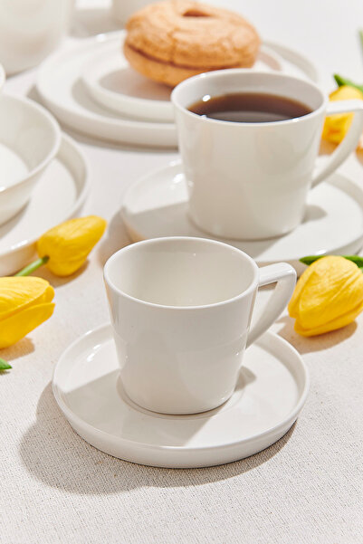 Paşabahçe Solid Porselen Espresso Fincanı Beyaz