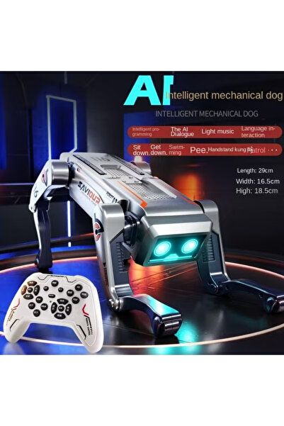 SAVIOR كلب روبوت ذكي يعمل بالذكاء الاصطناعي، حيوان أليف إلكتروني يتم التحكم ف...