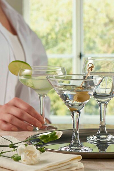 Paşabahçe 6 قطع من كؤوس مارتيني البيسترو سعة 280 سم مكعب