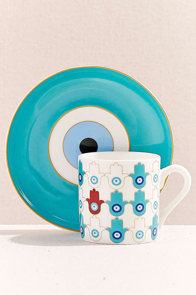 Paşabahçe Bereket No: 2 Porselen Espresso Fincanı Turkuaz