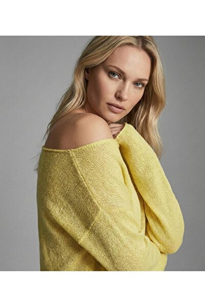 LWL Kadın Kayık Yaka Salaş Triko Kazak - Yumuşak Dokulu Mevsimlik Örgü Bluz