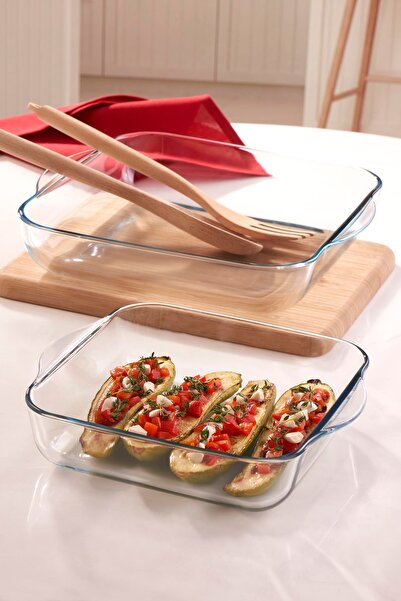 Paşabahçe Borcam 2'li Kare Fırın Seti