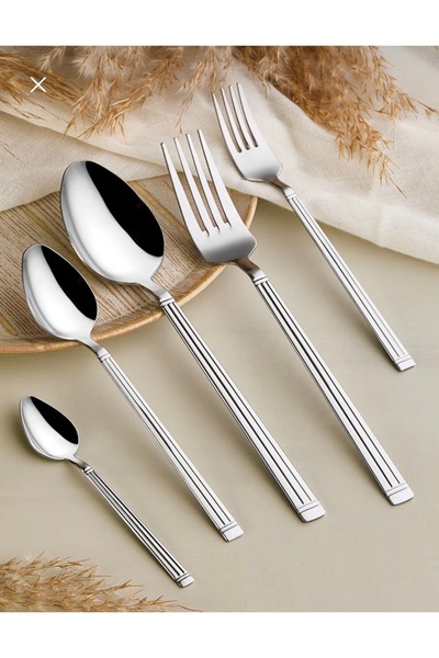vanilinkitchen Kayra çelik 6 Kişilik 30 Parça Çatal Kaşık Takımı Paslanmaz Çe...