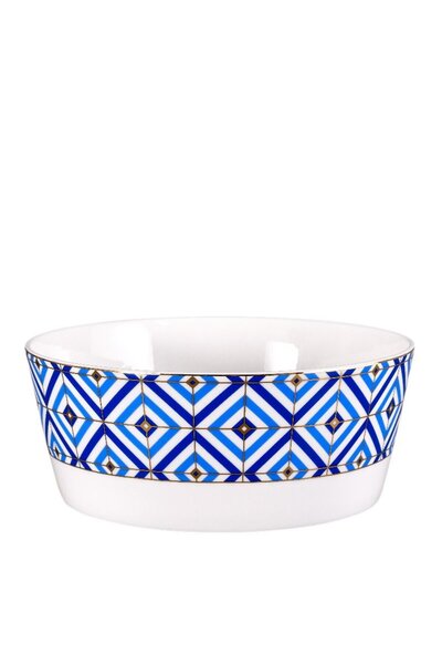 Paşabahçe Nautical Porselen Servis Kase Mavi Beyaz