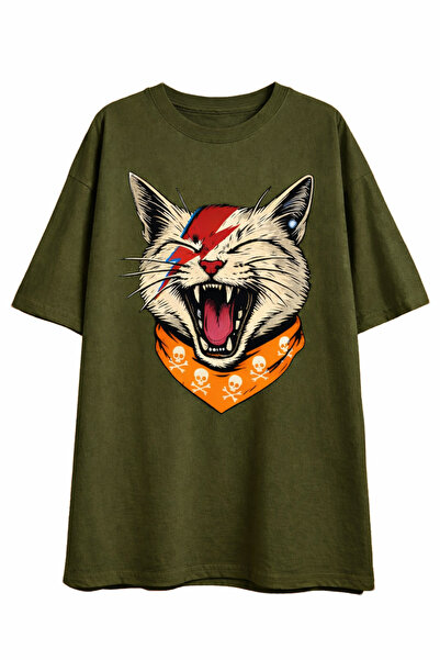 Tiny and Co 100% Cotton Unisex Hard Cat Printed T-Shirt