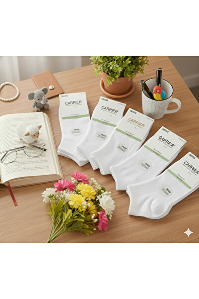 CRR SOCKS 5 Pack Men's White Bamboo Booties Socks