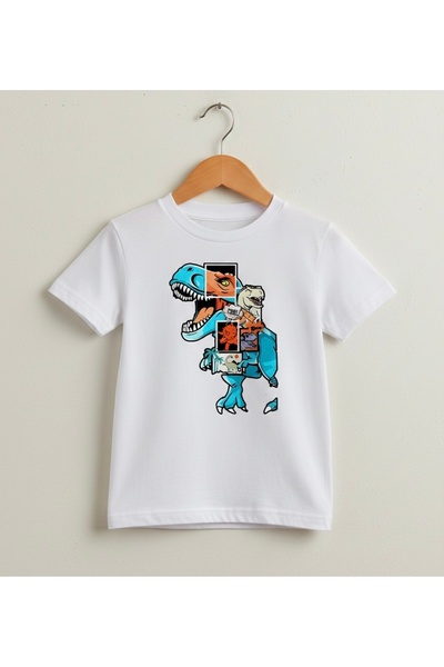 Tiny and Co 100% Cotton T-Rex Printed Kids T-Shirt