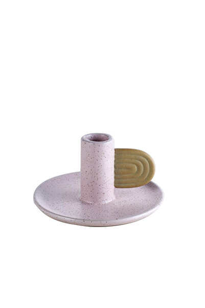 Paşabahçe Minimal No:1 Seramik Şamdan Mumluk Pembe