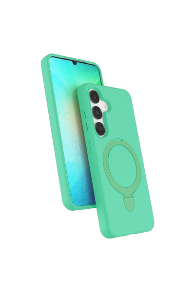 eco port غطاء سامسونج جالاكسي S25 ريجال مع حامل ماج سيف - أخضر