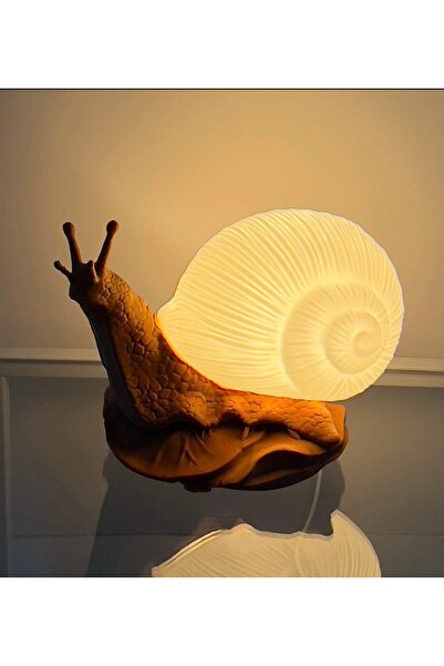 booem3d 3D Baskı Dekoratif Salyangoz Gece Lambası – Sıcak Işık, Özgün Tasarım...