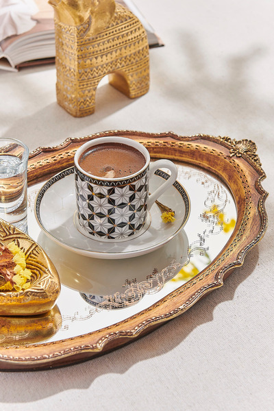 Paşabahçe Nostalji Tepsi 38x24 cm Gold