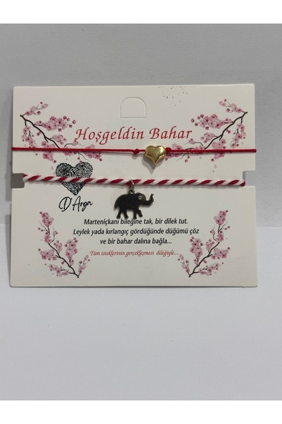 Darya Dd708 Marteniçka / Martenitsa Spring Bracelet – Red and White Thread – ...