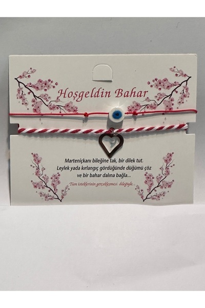 Darya Dd728 Marteniçka / Martenitsa Spring Bracelet – Red and White Thread – ...