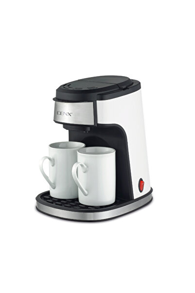 Primo Plus DENX DX3413 Drip Coffee Maker 450W, Permanent Filter, Two Porcelai...
