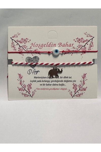 Darya Dd728 Marteniçka / Martenitsa Spring Bracelet – Red and White Thread – ...